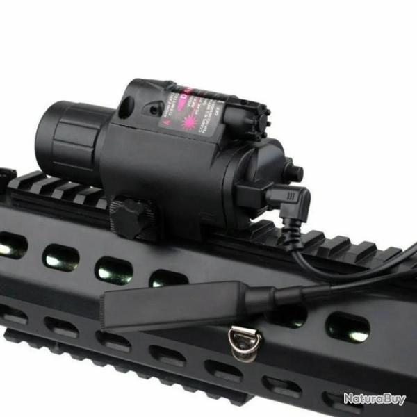 Lampe tactique de chasse M6 ROUGE avec jeu de vis�e