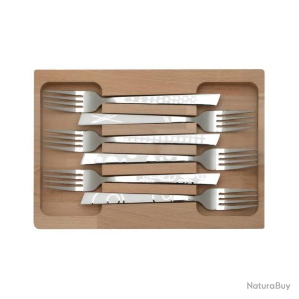 COFFRET 6 fourchettes LE THIERS INOX DECOR maison roger orfevre