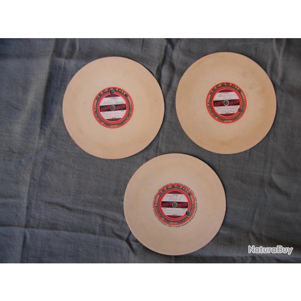 WW2/POSTWAR US LOT DE 3 DISQUES VINYLES CIVILES/MILITAIRES AM�RICAINS MUSIQUE/MESSAGE RARE