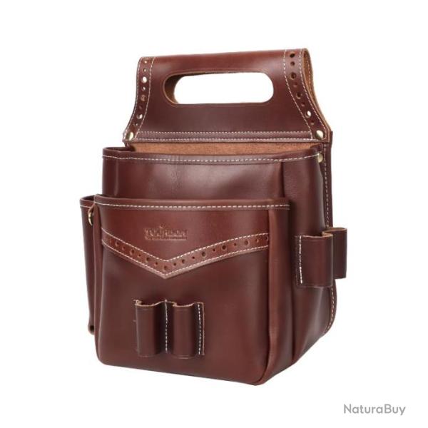 Sacoche de hanche pour munition - Cuir v�ritable - Chasse - Ball trap