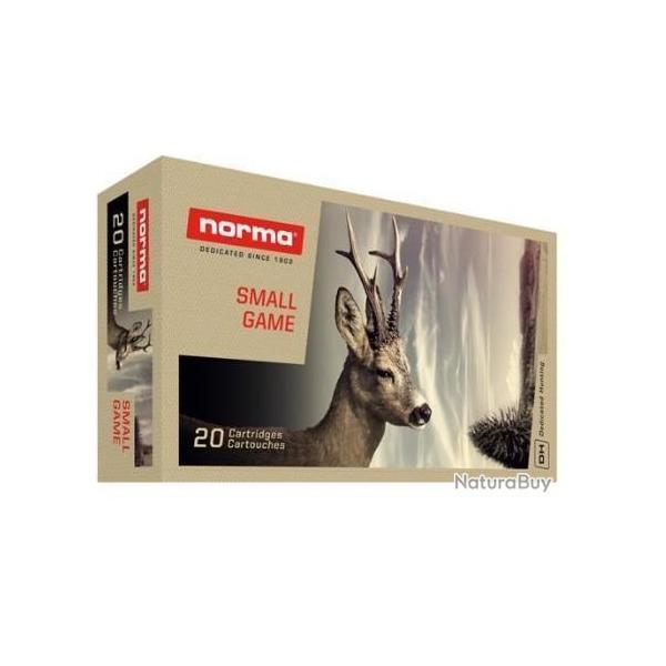 DESTOCKAGE LOT DE 40 MUNITIONS NORMA CAL 222REM VMAX 2.6G  40GR