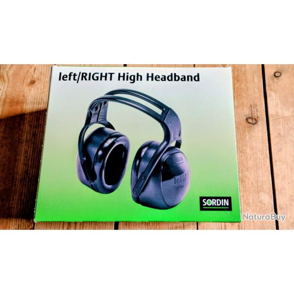 Casque Sordin passif gauche/droite noir GROS