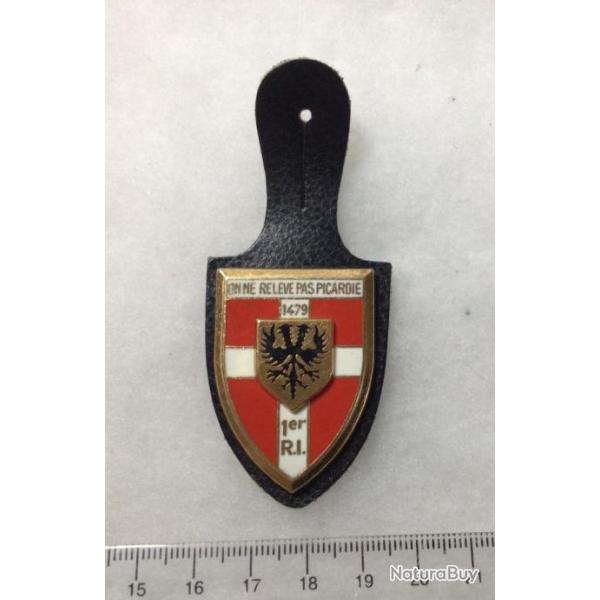 FRANCE INFANTERIE - Insigne 1� R.I. R�giment d'Infanterie avec son cuir