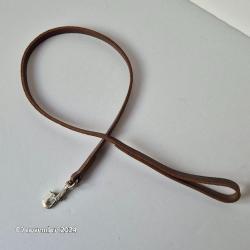 Laisse pour chien en cuir &eacute;pais, 5 mm, de qualit&eacute; premium , fabriqu&eacute; en France