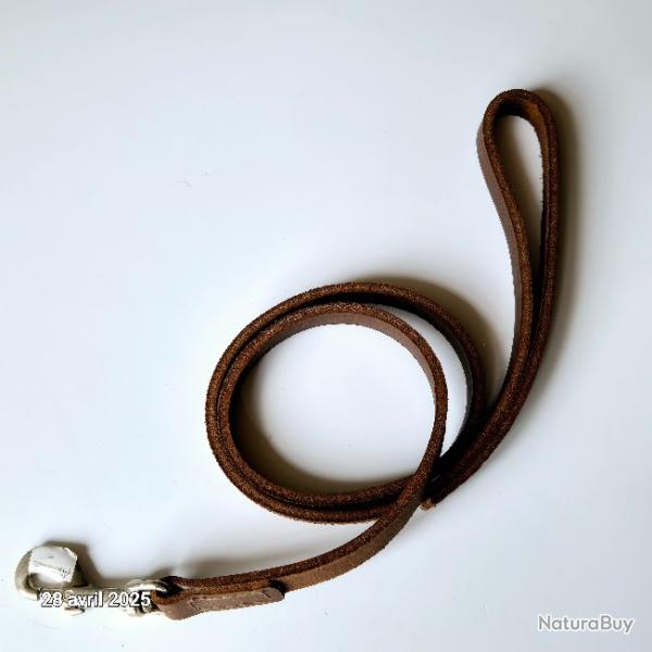 Laisse pour chien en cuir �pais, 5 mm, de qualit� premium , fabriqu� en France