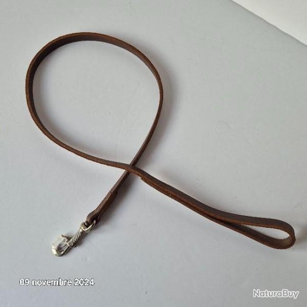 Laisse pour chien en cuir �pais, 5 mm, de qualit� premium , fabriqu� en France