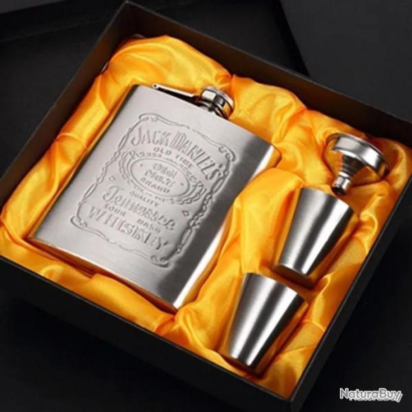 FLASQUE JACK DANIEL'S Flasque � alcool en acier inoxydable Flacon de poche