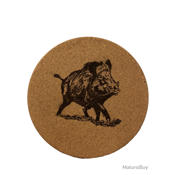 Dessous de Plat en li�ge Sanglier LOVERGREEN