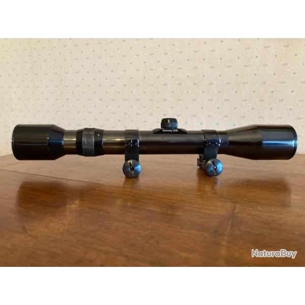 Lunette Allemande GECO 4 x avec montage SAKO d�rivable pour rail Sako 11 mm AR et 16 mm AV