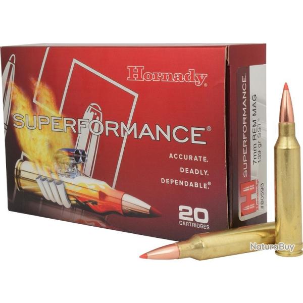 Munitions HORNADY Cal.7mm Rem Mag. 139gr SST Superformance PAR 60