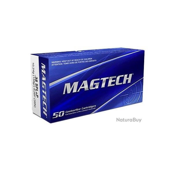 Munitions MAGTECH cal.38 spl+p sjsp 38n 158gr 10.24g par 50
