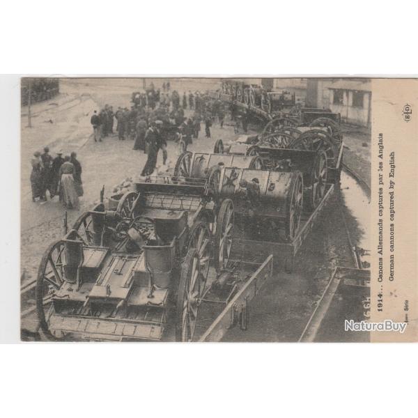 CPA - Guerre canons allemands captur�s par les anglais