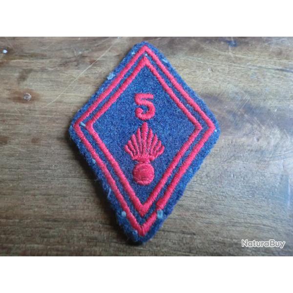 insigne tissu  losange  5eme r�giment d infanterie