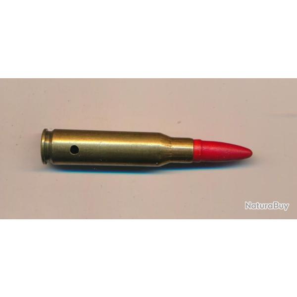 UNE CARTOUCHE  A BLANC  7,62x51 NATO Sude par Bofors  balle en bois