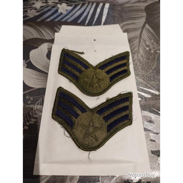 Lot de grades arm�e us USAF SENIOR AIRMAN KAKI ORIGINAL
