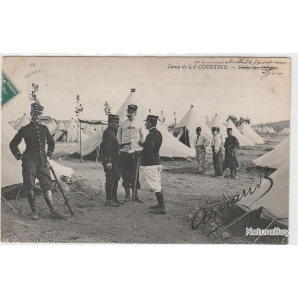 CPA-Guerre Camp de la Courtine - Visite des Officiers