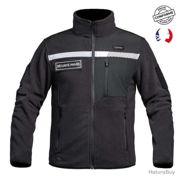 Veste Polaire S�CU ONE HV TAPE S�curit� Priv�e noir Noir