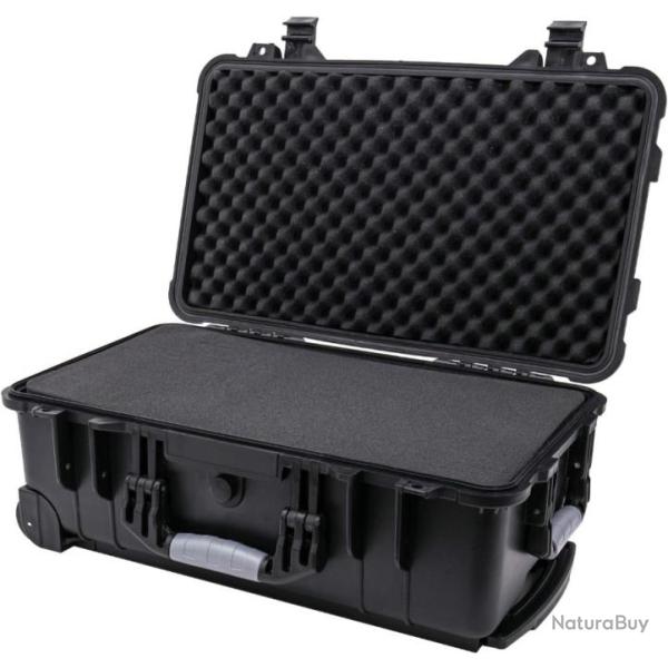 Mallette Arme Valise � roulettes d'ext�rieur avec mousse 56 x 34,5 x 23 cm Noir 56 x 34,5 x 23 cm