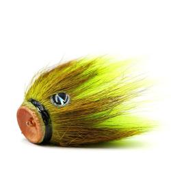 T&ecirc;te Plomb&eacute;e VMC Baby Mustache Shallow 14g 14g Chartreuse