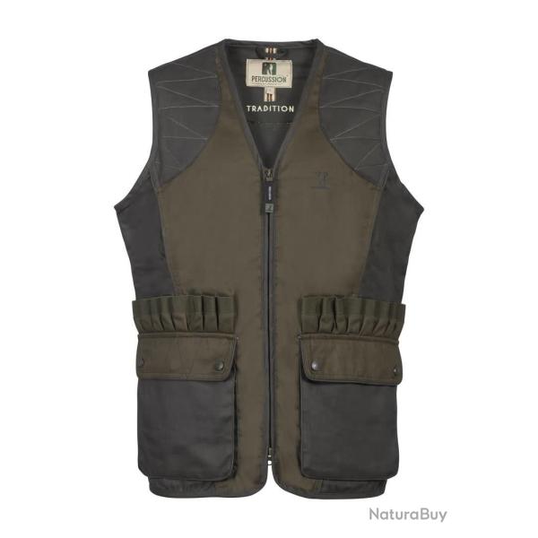 Gilet de chasse Percussion Tradition brod Logo Kaki clair