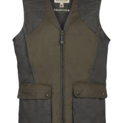 Gilet de chasse Percussion Tradition sans cartouchi&egrave;res brod&eacute; Logo - Kaki - 3XL