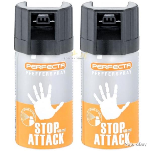 Lot 2 bombes lacrymog�ne 40ml GAZ POIVRE OC (fabriqu� en Allemagne)