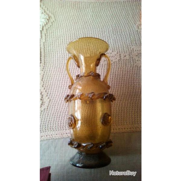 Vase verre souffl� antique