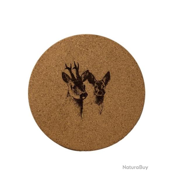 Dessous de Plat en li�ge chevreuils LOVERGREEN