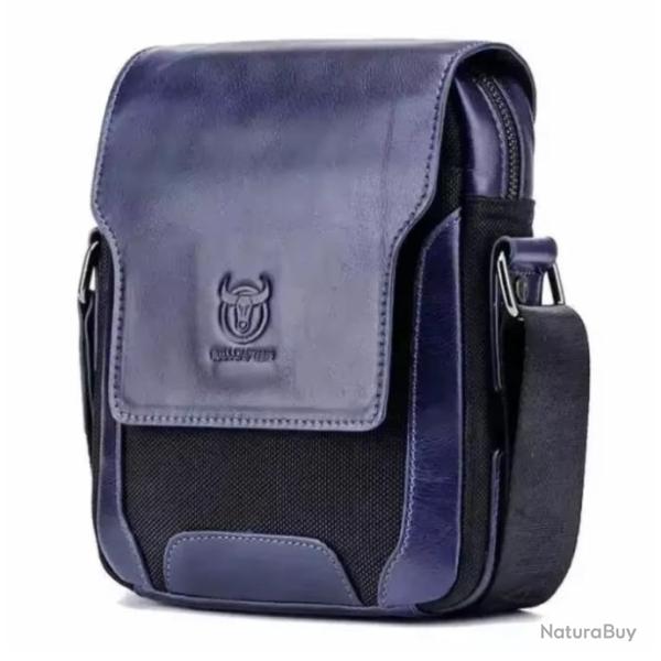 Sacoche � Bandouli�re D�contract�e en cuir Sac �l�gant Pratique Bleu