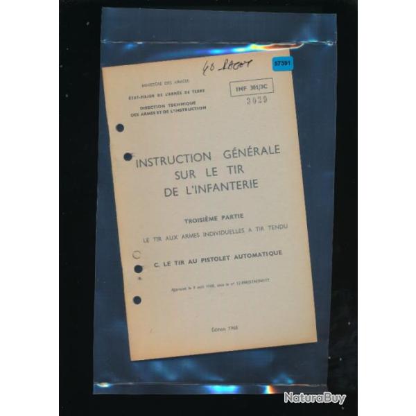 Manuel instruction NOTICE LE TIR  AU �PISTOLET AUTOMATIQUE