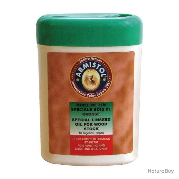 DC 25 ! Lingette huile pour bois de crosse Armistol flow pack - Par 40