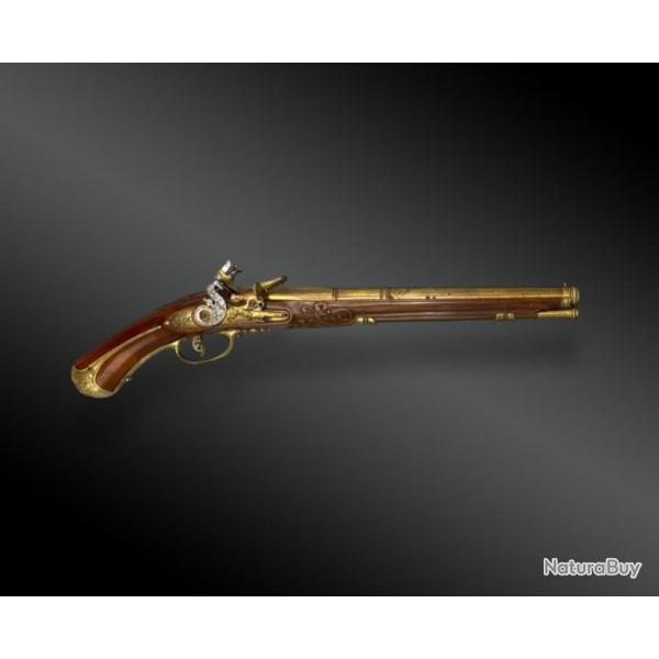 Pistolet D'ar�on � Silex, Officier, Attribu� � Gavacciolo, Brescia. Italie, Vers 1680