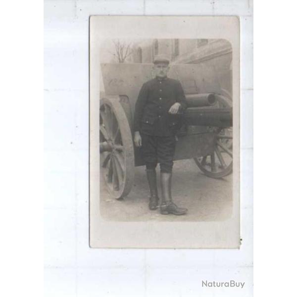 103e r�giment d'artillerie ? troupier devant cano, not� vernon mai 1918