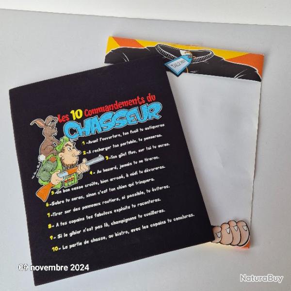 T-shirt " Les 10 commandements du chasseur "