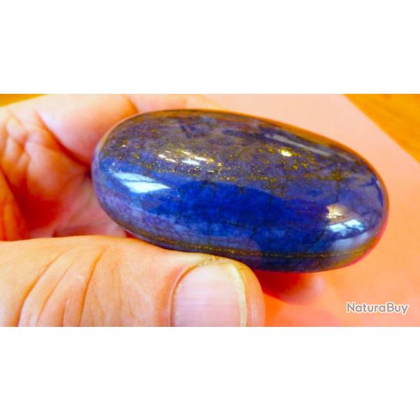 IMPRESSIONNANT ET MAGNIFIQUE CABOCHON DE LAPI- LAZULI DE 151grs - UNE JOLIE PIERRE SEMI PRECIEUSE