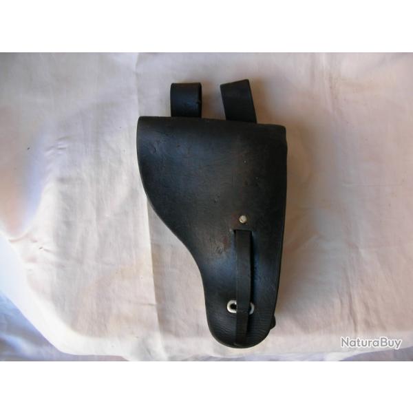 WW1/2/PRE/POST FRANCE �TUI EN CUIR BRUN POUR REVOLVER