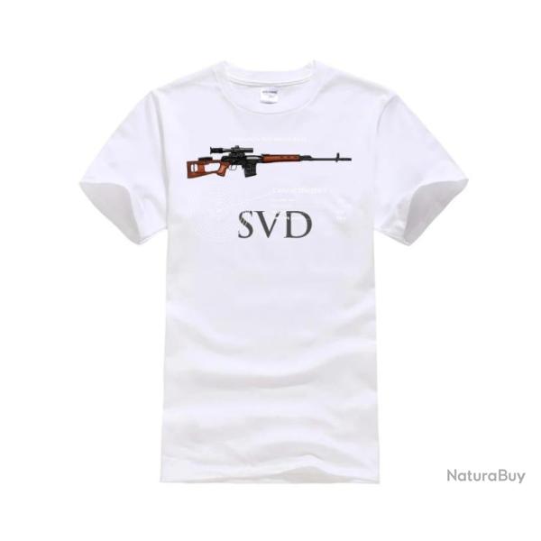 T-shirt SVD Dragunov caract�ristique couleur homme - Blanc