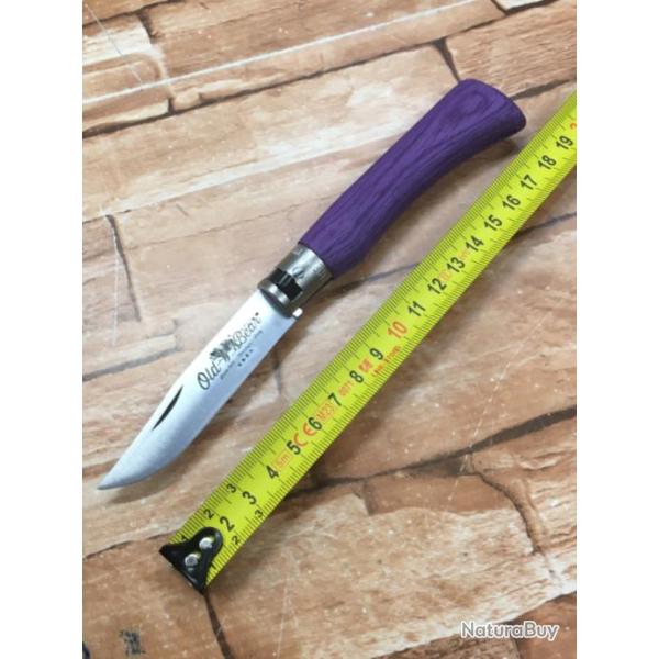 Couteau de poche ��old bear�� manche violet