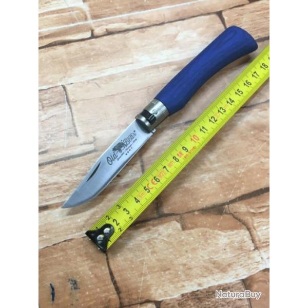Couteau de poche ��old bear�� manche bleu