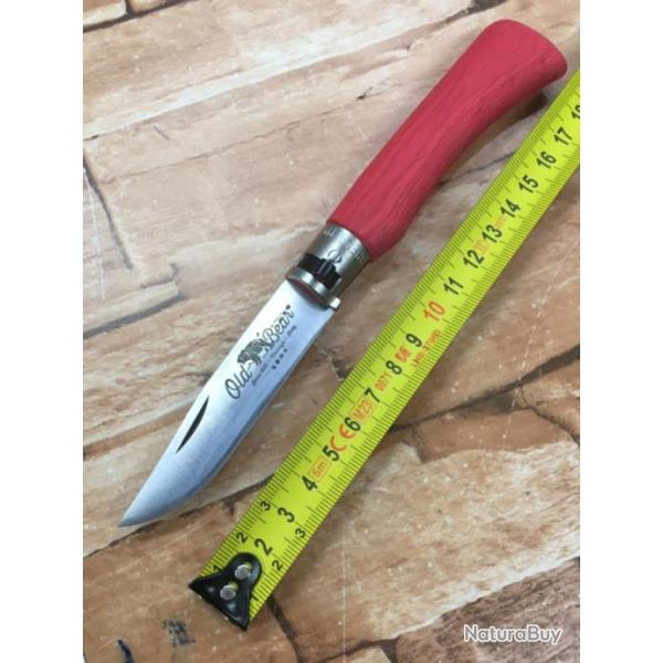 Couteau de poche ��old bear�� manche rouge