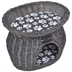 Arbre/maison &agrave; chat avec coussin saule gris 02_0022786