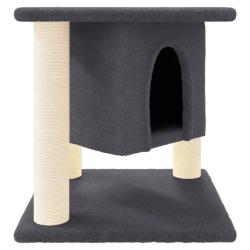Arbre &agrave; chat meuble tour grimper jouet grattage grattoir escalade plateforme avec griffoirs en sisa