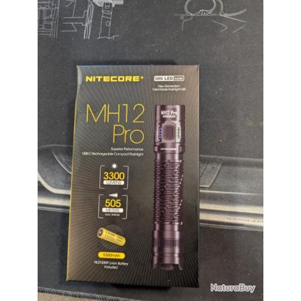 Lampe nitecore mh12 pro 3300 lumens port� 505 m