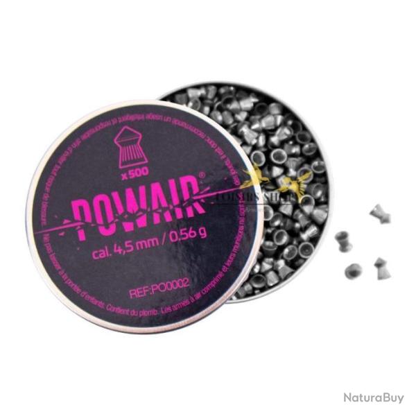 Bo�te 500 plombs pointus cal.4,5mm / 0,56g  Powair (fabriqu� en Allemagne)