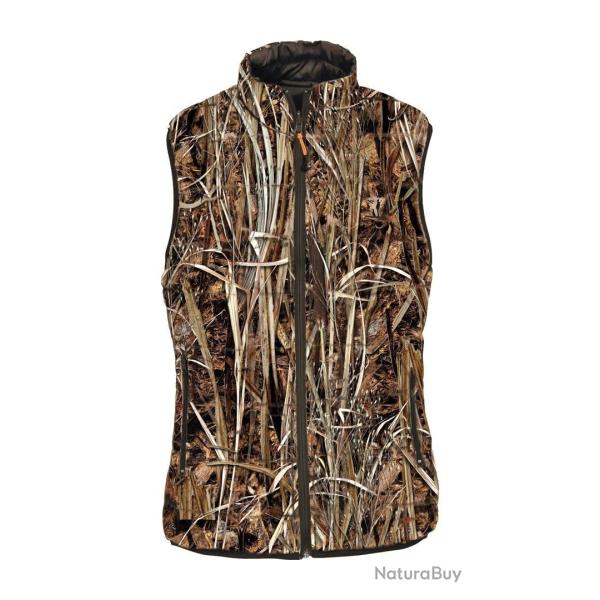 Gilet ouatin� r�versible Percussion Warm Marron GhostCamo Wet