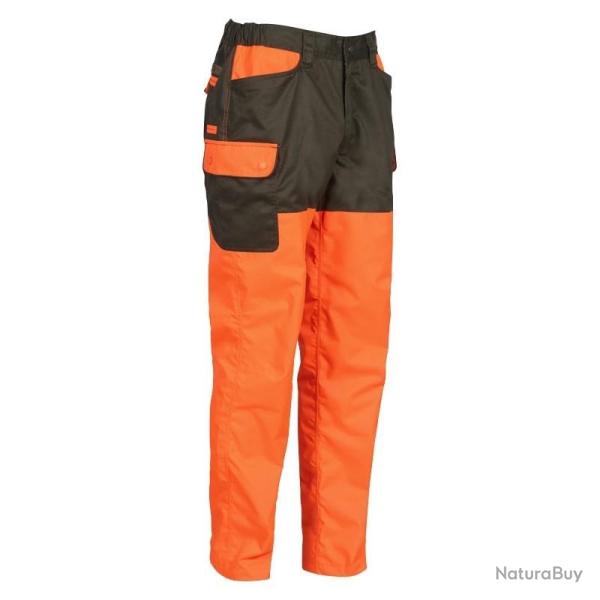 Pantalon de chasse Enfant Percussion Roncier - Kaki / Orange - 6A