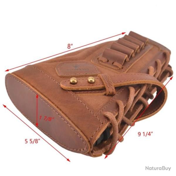 Support de coque de crosse 357, .30-30, .38, DROITIER MARRON