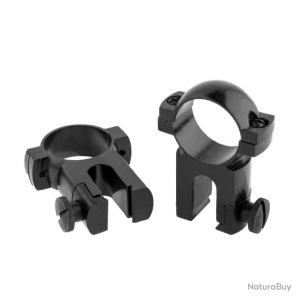 Paire de collier de montage lunette 25,4mm sur rail 11mm