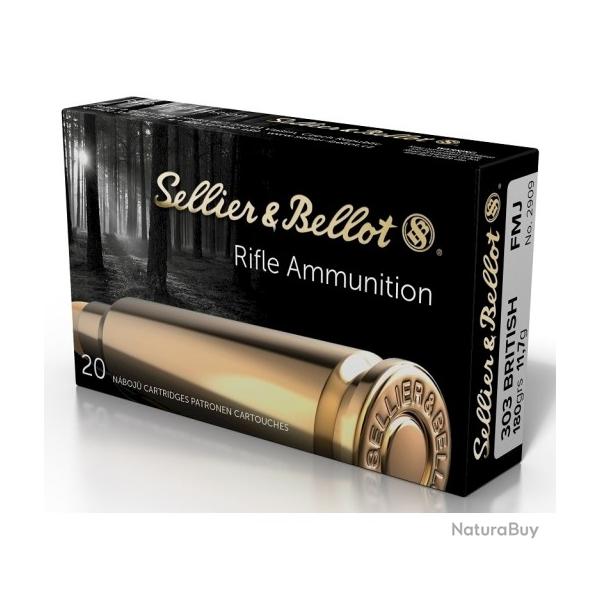 Munitions SELLIER & BELLOT cal.303 british fmj 180gr 11.7g par 60