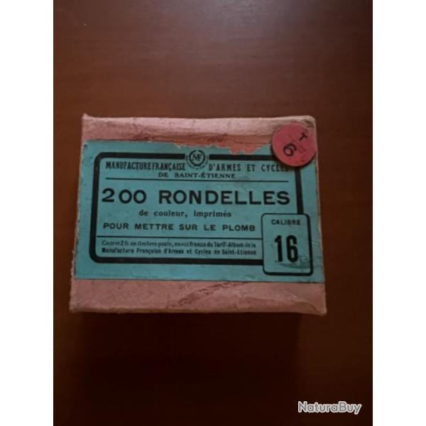 Bo�te de 200 rondelles de calibre 16  MANUFRANCE